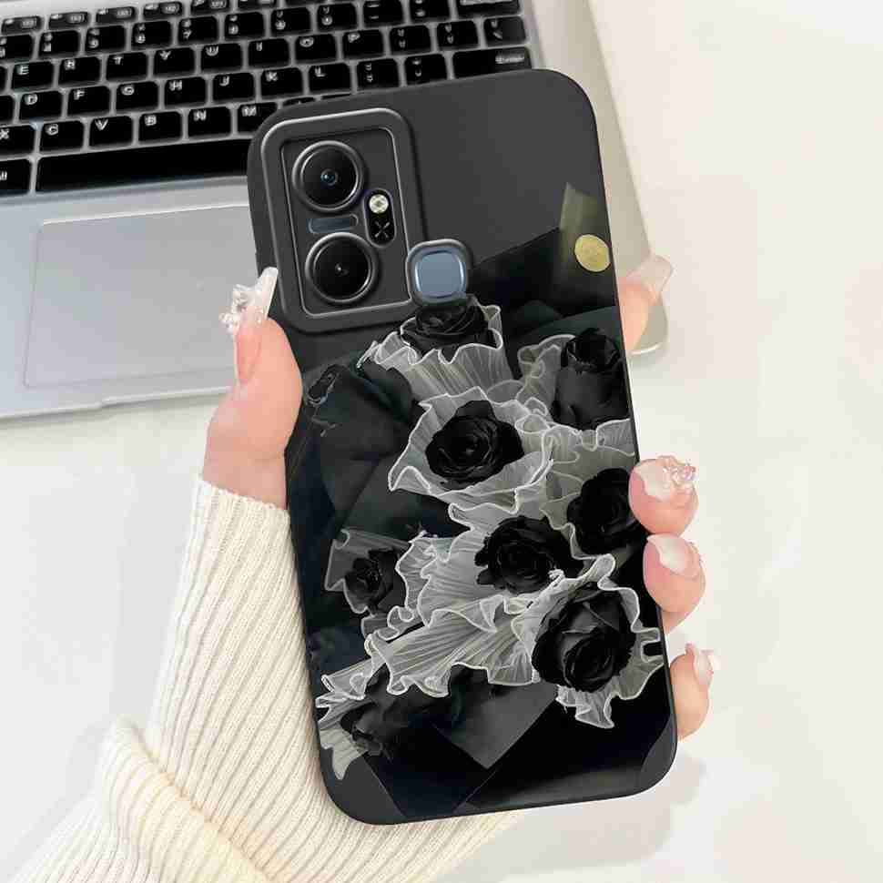 For Infinix Smart 6 Plus X6823C Case Luxury Floral Fashion Soft Silicone Cover For Infinix Smart 6Plus X6823 6.6" Phone Case