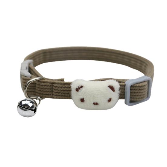 Dog Collar High Elasticity Breathable with Bells Fashion Puppy Cats Collar with Bell for Kitty