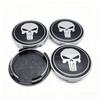 4pcs Skull Logo Emblem Badge Car Wheel Center Caps 65MM Clips 60MM Wheels Hub Dust Cap Rim Hubcaps Cover Replace Car Accessories