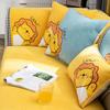 Chenille Small Lion Printing Sofa Towel Universal Sectional Anti-cat Scratch Sofa Cover Anti-slip Couch Cover for Living Room