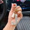 Fashion 26 Letter A-Z Keychain Luxury Elegant Rhinestone Alloy Keyring Bag Car Pendant Jewelry Accessories