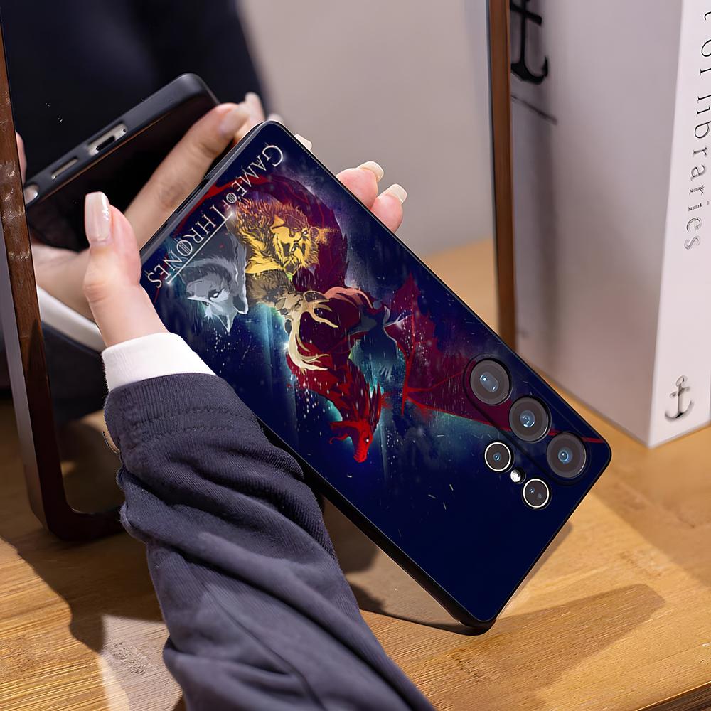 T-Thrones-Tv-Game Phone Case For Samsung S26 Ultra S25 Edge Ultra S23 S22 S21 S20 Ultra Plus S24 Fe Glass Cover
