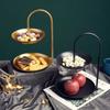 Creative Double Plate Metal Dessert Plate Salad Plate Fruit Plate Candy Plate Tableware Kitchen Supplies