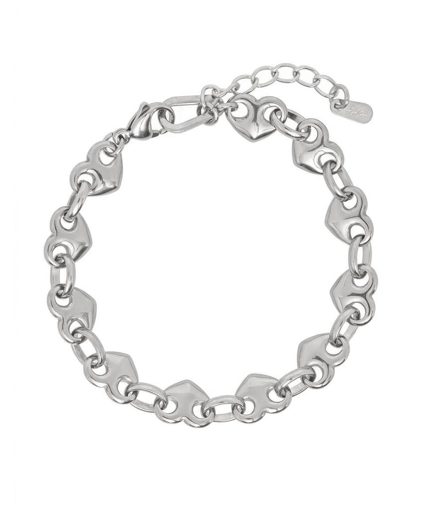 Acha S.Steel Heart Chain Bracelet _ Silver