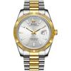 Watch Waterproof Brand Quartz Analog Watch Simple Popular Business Fashion Silver Gold Luminous Watch Birthday Gift [BUREI] Men's Men's