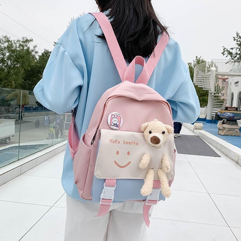 Cute Cartoon Kids Backpack For Boys And Girls Lightweight And Durable Suitable For Preschool And Elementary Students Nylon Material Medium Size