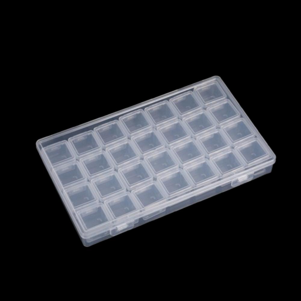 Multiple Grid Beads Storage Box DIY Transparent Necklace Storage Container Square Save Space Bracelet Display Organizer Rings