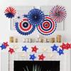 6Pcs Tissue Paper Lantern/Pom Poms Flower/Rosette Fans Paper Fan Wall Decoration Background Ceiling Hanging Ornaments