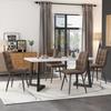 Dining Room Set - - Rectangular Table 117x68cm - 4 Brown Chairs - Modern - Kitchen