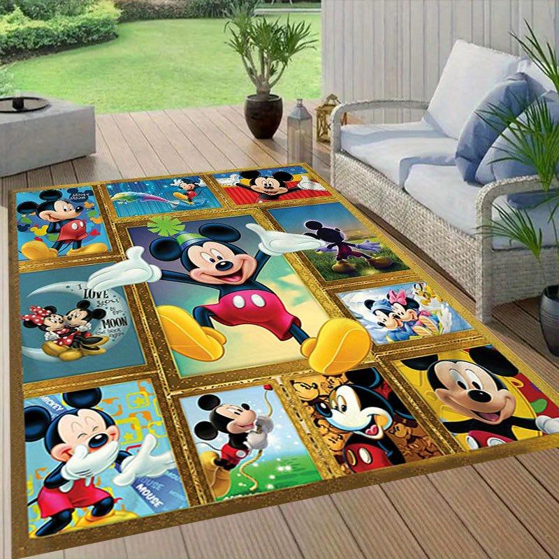1 Stück Disney Cartoon-Figuren Muster Teppich Läufer Rutschfester Teppich Handwaschbar Fußmatte Geeignet für Wohnzimmer Schlafzimmer Heimdekoration