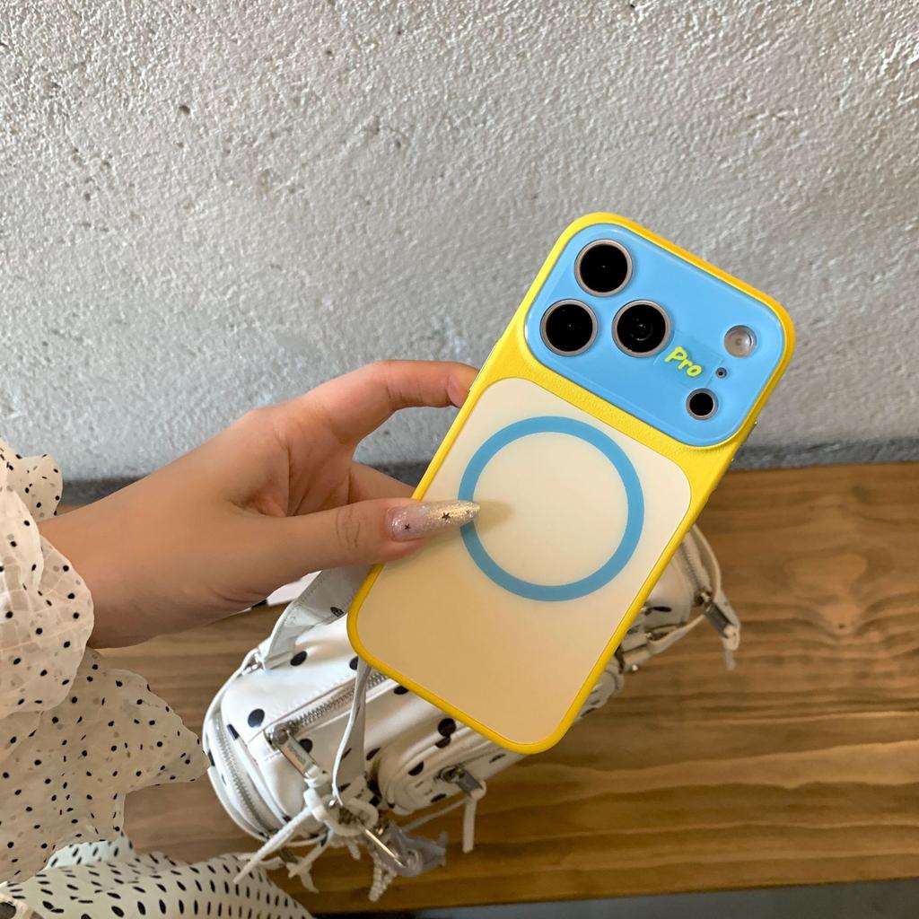 Dopamine Leather Pattern Contrasting Color Is Suitable for iPhone11ProMax Magnetic Mobile Phone Case Apple 11 Soft Edge Anti-drop Sheath.