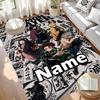 Tapis personnalisé avec nom et motif Demon Slayer, Tapis polyvalent pour la décoration intérieure, pour Chambre d'enfant, Appartement, Balcon, Entrée, Couloir Cadeau