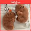 Delightful Bubble-blowing Capybara Keychain Plush Adorable And Customizable Bag Charm
