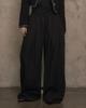 Kakipointeu Pintuck Wide Slacks (Black)
