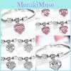 Delicate Heart Shaped Family Bracelet With Eye-catching Rhinestone Details For Women