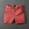 Zomer Mannen Slim Fit Rechte Shorts Mannen Casual Werkkleding Strandshorts Mannen Elastische Taille Meerdere Zakken Sportkleding Mannen Katoenen Broeken