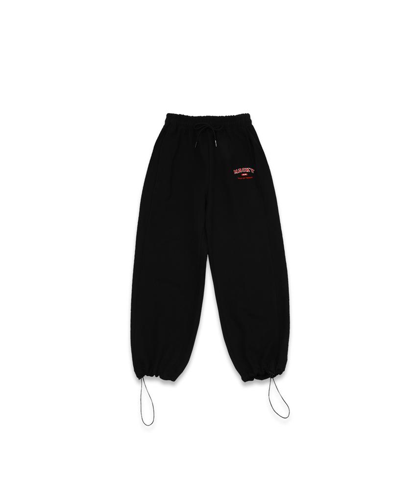MACKY Club Wide String Sweatpants Black