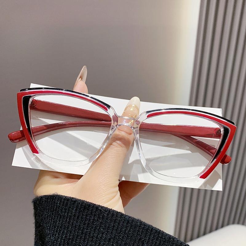 Retro Cat Eye Reading Glasses for Men Women Anti Blue Light Presbyopia Glasses New Colour Blocking Design