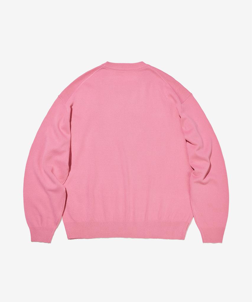 Seutaendeuobeo Crop Round Neck Knit [Dusty Rose]