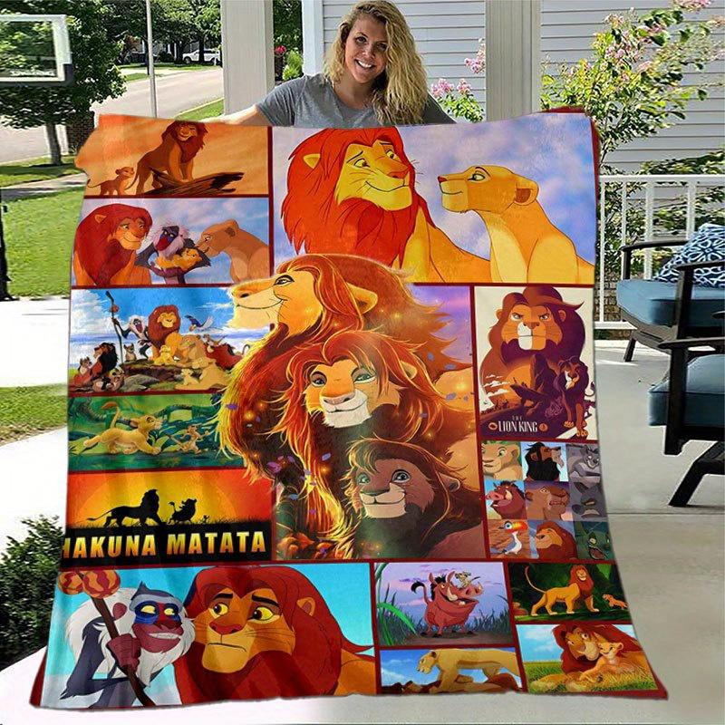 The Lion King Blanket Ultra-Soft, Warm, Cozy Throw for Living Room, Sofa, Four Seasons Travel Accessory Cute Cartoon Character Home Decoration