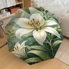 1 pièce Fleur de Lys Parapluie à Ouverture/Fermeture Automatique avec Protection Contre le Vent, Toile Robuste à 8 Baleines, Baleines Durables, Design Tendance, Accessoire d'Extérieur, Imprimé Amusant, Holi