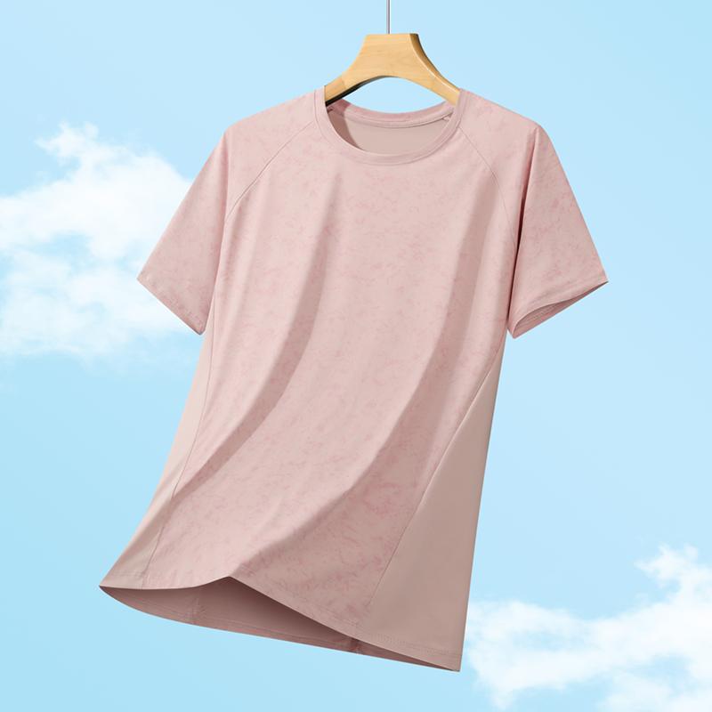 Isilkes T-shirt för Kvinnor, Sommar Snabbtorkande Sport Fitness Kortärmad Rundhalsad T-shirt, Isilke Damtopp