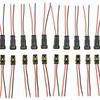 10kit 2Pin Way Car Waterproof Seal Electrical Cable Connector Plug with Wire AWG