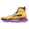 Li Ning YuShuai 13 Boom Couverture Équilibre Léger Hautes Chaussures de Basketball Homme Violet Doré ABAP065-11