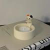 Cartoon Kitten Candle Holder Warming Its Paws Cute Scented Light Holder Cute Grilled Cat Aromatherapy Candle Holder