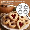 12pcs Metal Cookies Cutters Set Creative Star Cookie Cutter Round/Heart/Flower Shaped BiscuitCutter Fruit Egg Mould
