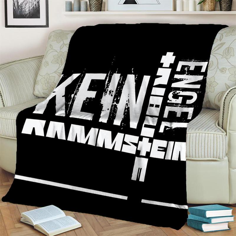 3D R-Rammstein Heavy Metal Band Sign Blanket,Soft Throw Blanket for Home Bedroom Bed Sofa Picnic Travel Office Cover Blanket Kid
