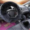 Однотонний м’який теплий довгий вовняний пухнастий чохол на кермо Вовняний автомобільний аксесуар для ручного гальма Овече хутро Плюшевий комплект захисного чохла