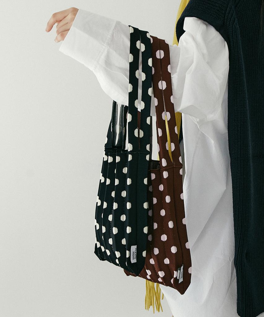 Pleatsmama Mini Shoulder Bag Pink Dot