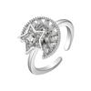 Modischer, verstellbarer, drehbarer Ring mit Sonnenblumenmotiv, hochwertiges Gefühl der Einfachheit, Mori-Hände umarmen personalisierten Fingerring, Handschmuck