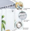 Beach Surf Rv Shower Curtain – Tropical Palm Tree & Camping Car Design, Coastal Theme Bath Decor For Men & Boys, With 12 Hooks