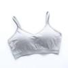 Wire-Free Pure Cotton Camisole with Chest Pad: Beautiful Back, Shockproof Fitness Yoga Bra