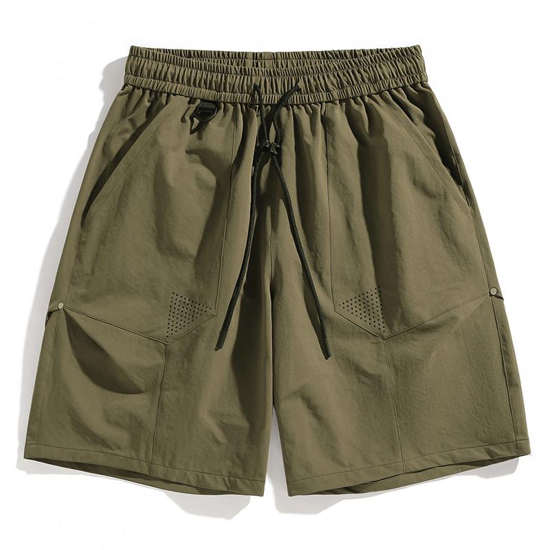 Men's Cargo Shorts Loose Straight Casual Sports Ice Silk Shorts