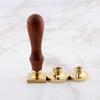 Wooden Wax Sealing Stamp Handle Brass Sealing Wax Stamps Head Retro Rosewood Handle Wax Seal Copper Head For Scrapbooking