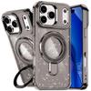 Protective Case - BOOLING - for iPhone 17 Pro - Shockproof with Shiny Magnetic Ring - Grey