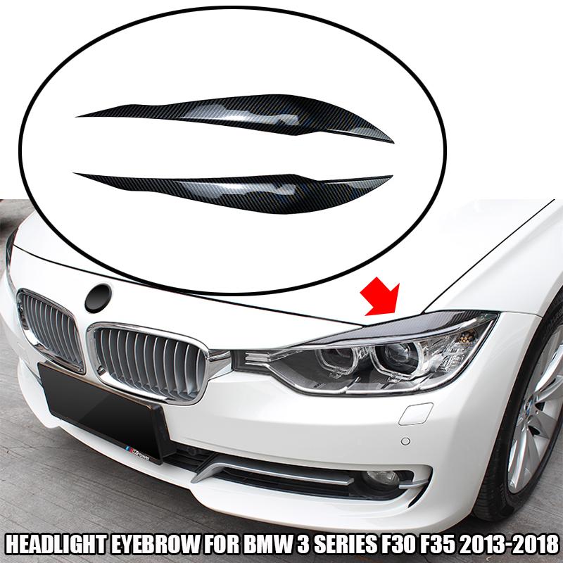 Adequado para acessórios BMW Série 3 F30 F31 F32 F34 F35 318I 320I 2012-2018 Farol Sobrancelha Pálpebra Capa Decorativa Guarnição
