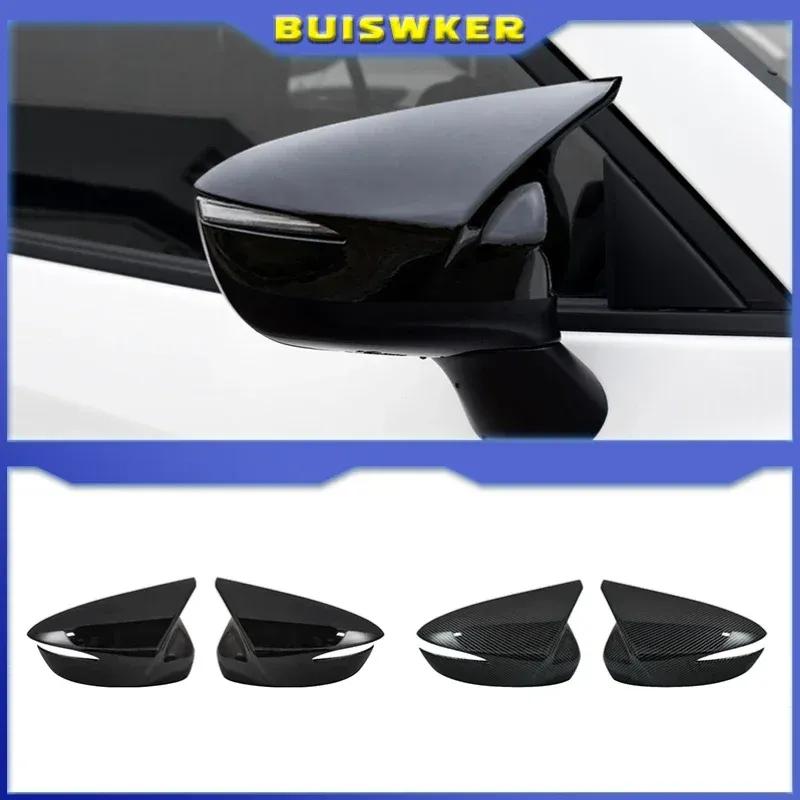 1Pair Ox Horn Side RearView Mirror Cover Caps Black Carbon Look for Mazda CX-5 2015 2016 CX-4 CX-3 2016 2017 2018