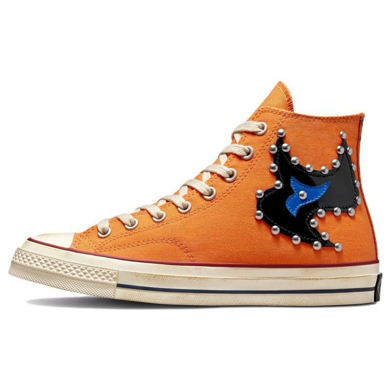 Come Tees X Converse Chuck Taylor All Star 1970s Trendy Casual High-Top Espadrilles Unisex Bright Orange