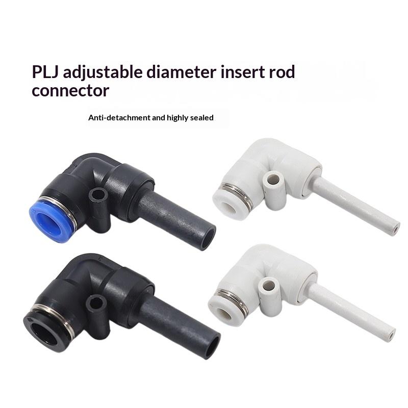 2/10Pcs Plj 4/6/8/10Mm Pneumatic Quick-Insert Reducing Diameter Plj8-6/6-6Mm Rod Pneumatic Joint Bend-Through Rod Connector