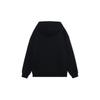 Li Ning Sports Fashion Series Embroidered Logo Loose Fleece Warm Hooded Sweatshirt Unisex sweatshirt Black AWDRD42-8