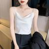 2025 Sexy White Sleeveless Camisole Vest for Women: Elegant Summer Inner and Outerwear