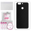 apgo Protective Skin Sticker for the Back Compatible with Sharp Aquos B10, Wrap Film, Foil, Vinyl - Pattern Carbon Black