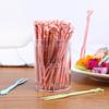 Disposable Two-Pronged Fruit Fork Set for Desserts and Pastries