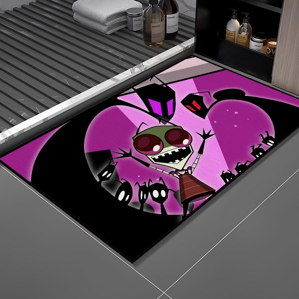 Invader Zim Cartoon Door Mat Welcome Entrance Balcony Bathroom Floor Non-slip Rug Bedroom Carpet Home Decoration