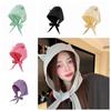 Korean Style Little Devil Horn Headscarf Quick-drying Beanie Cap Versatile Strap Hat  Sports