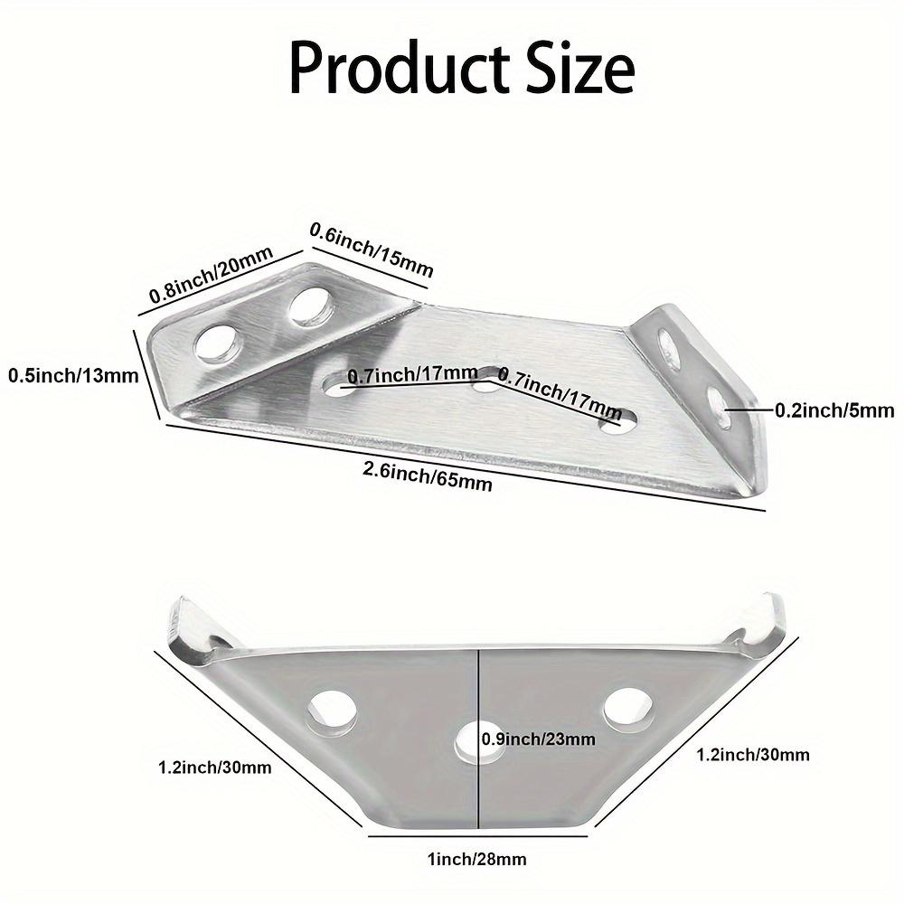 Heavy-Duty Stainless Steel 90° Corner Brackets with Easy Installation for Furniture Support